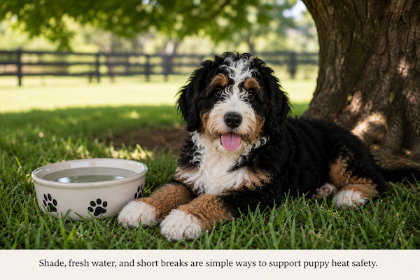 puppy on a summer day