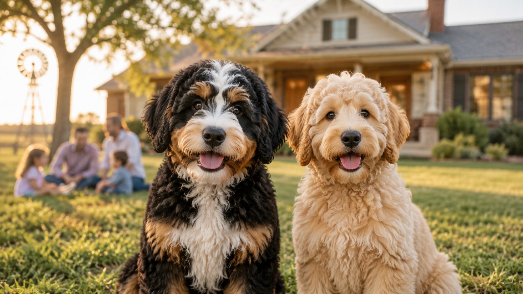 bernedoodle and Goldendoodle puppies