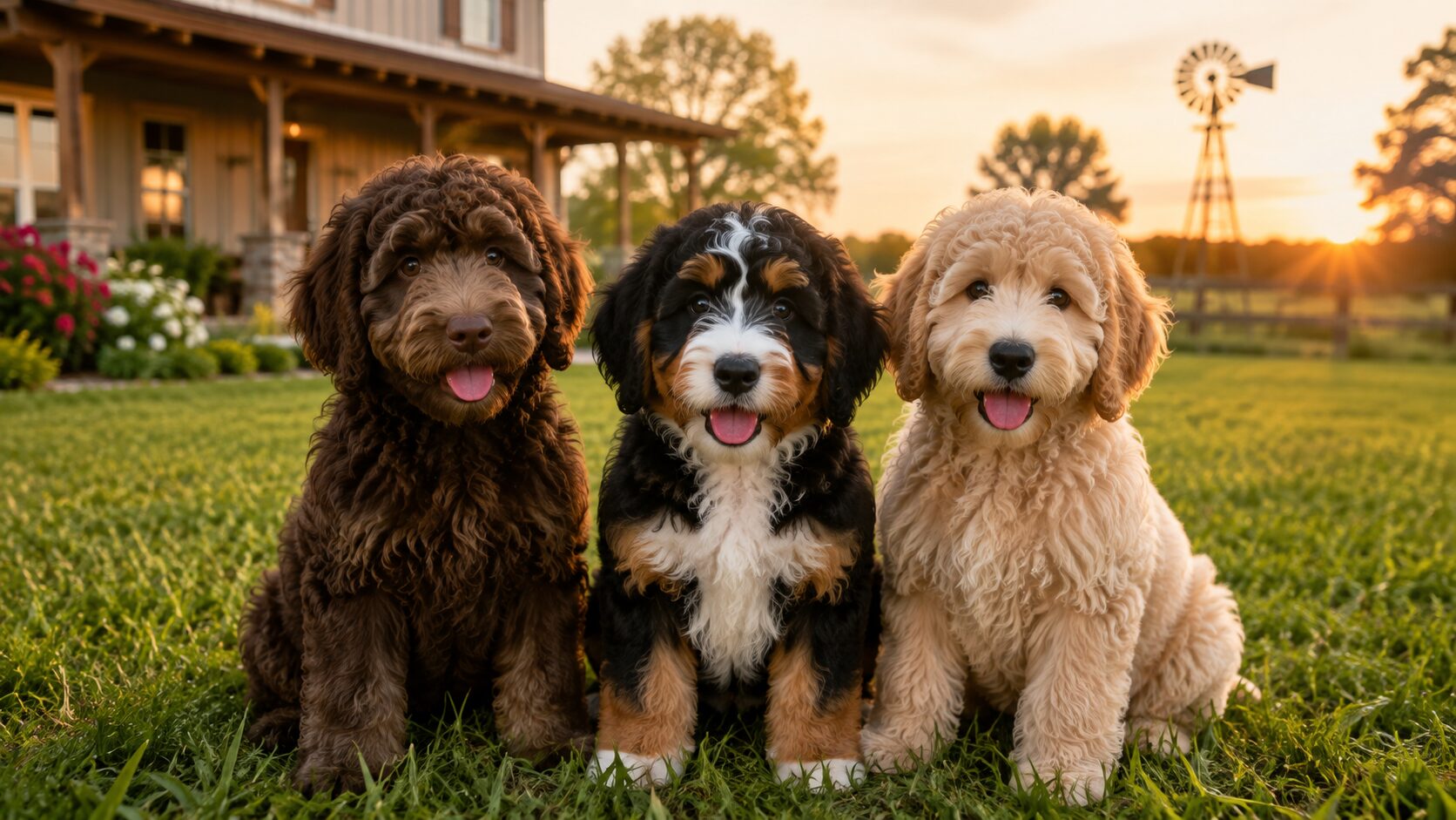 bernedoodles, labradoodle, and Goldendoodle puppies